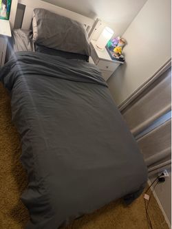 Bed frame + bed mattress + 2 bed stands
