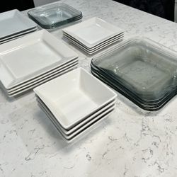 Ceramic and Glass and Bowls  Dinner Plates 