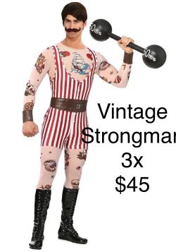 Vintage Strongman Halloween Costume 3X