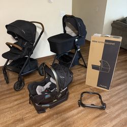 2023 NUNA MIXX NEXT Stroller and Bassinet and Car seat and Stend