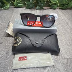 NEW RAY-BAN RB 4171 ERIKA 622/8G Black W/ Gray AUTHENTIC SUNGLASSES W/CASE 54-18