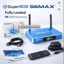 SuperBox S6 Max Latest Edition – 6K Smart TV Box with 4GB RAM, 64GB Storage, Voice Remote, Dual Band 2T2R WiFi, Quick Setup & Support from Authorized 