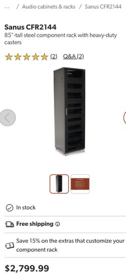 Sanus CFR2144
85"-tall steel component rack 