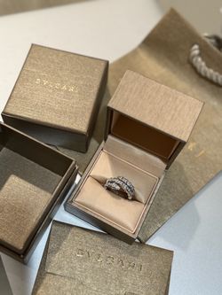 Bvlgari Diamond White Gold Band Ring