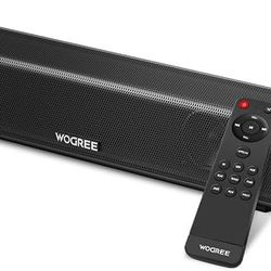 Mini Soundbar 16-Inch 50W with Bluetooth, Optical, AUX, USB Connection, Small Sound Bar Speakers Surround Sound System for TVs, Home Theater, Gaming, 