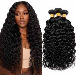 Water Wave Human Hair 26, 28,30 inches $75 Per Bundle or $199