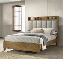 Queen Bed w/USB Mattress not included