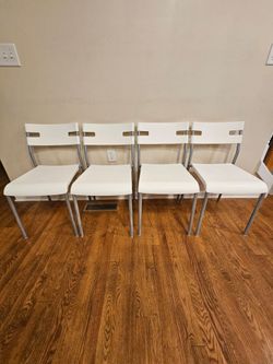 Set Of Four Ikea Laver Kitchen Dining Side Chairs