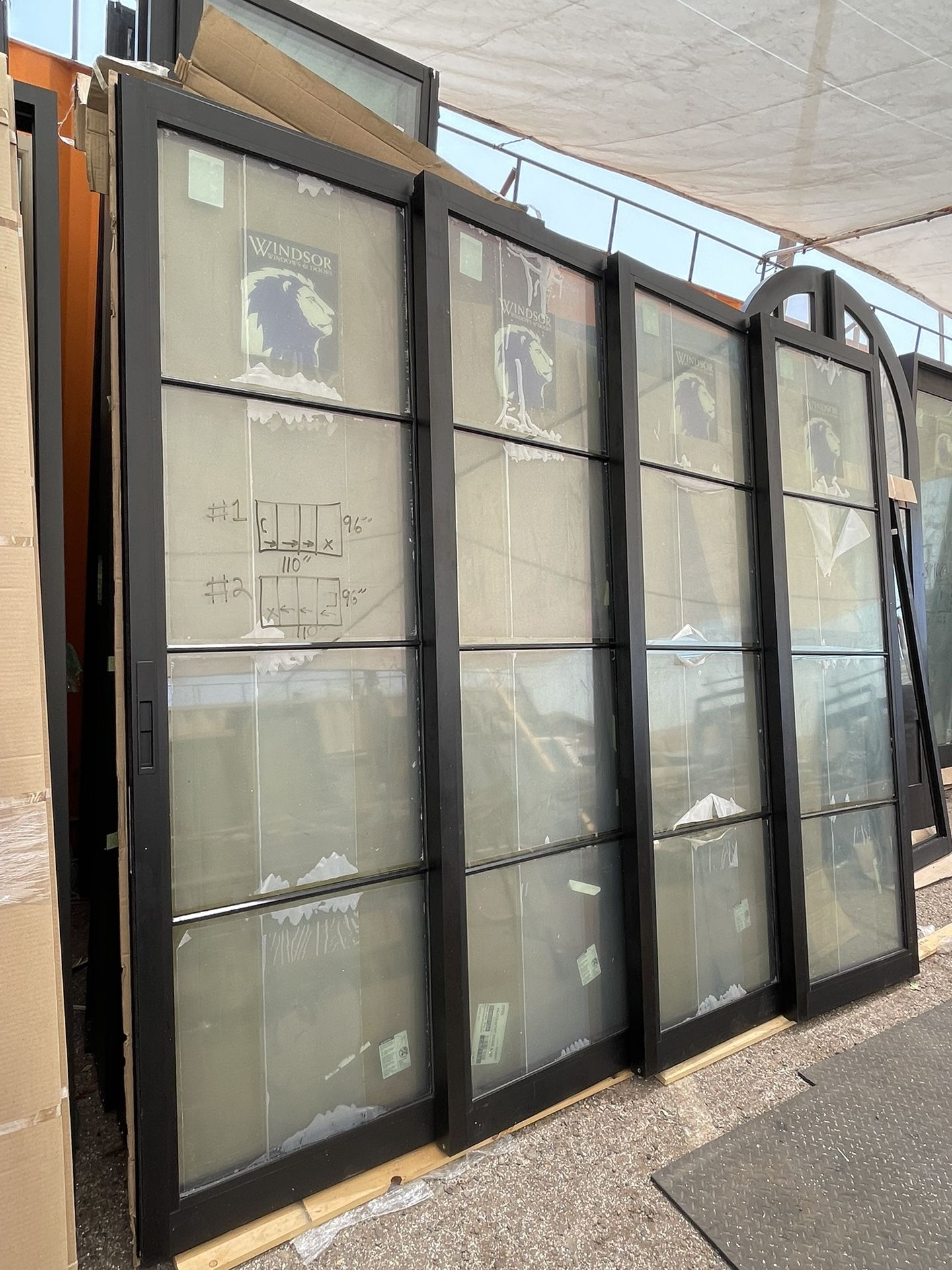2-Multi Sliding Doors 110”x97” Pert Set Cash $7500