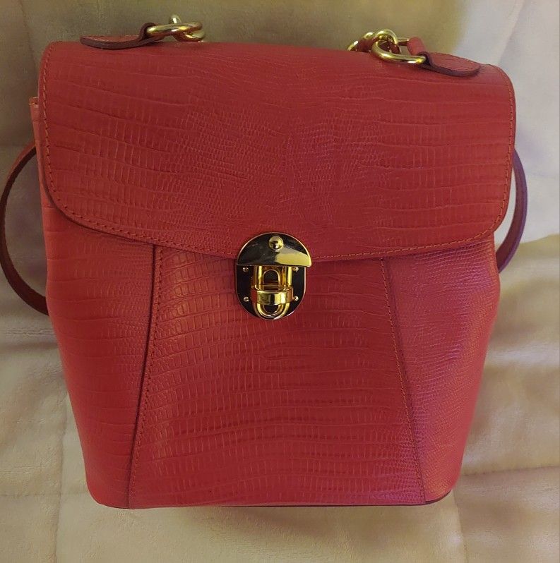 Divina Firenze Leather 3 Way Purse Backpack