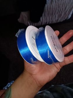Royal blue double face ribbon