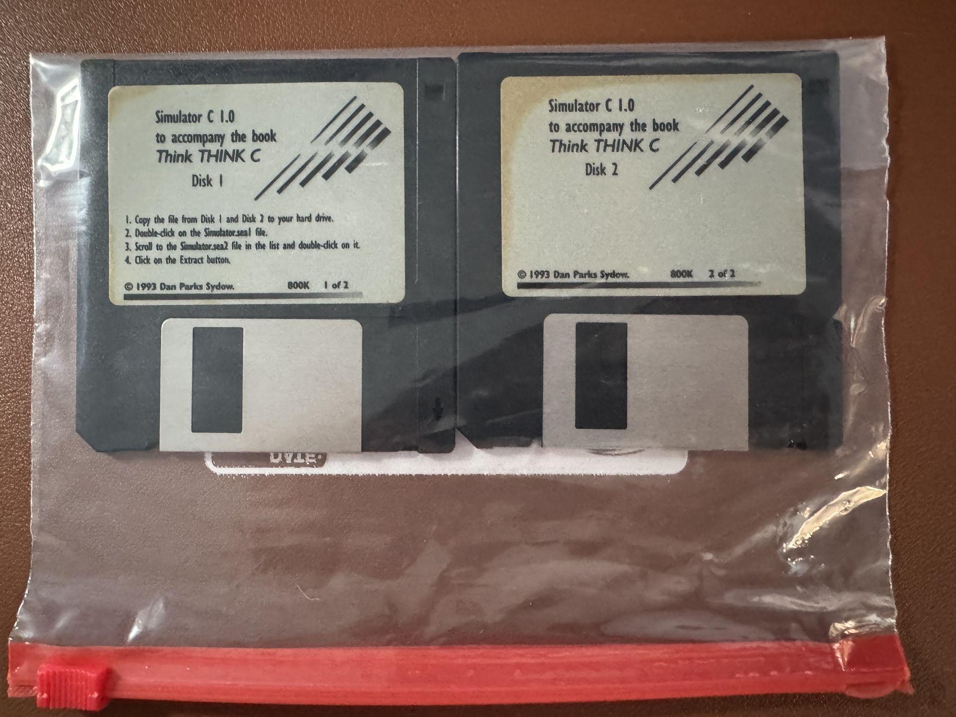 Vintage Think Think C! Simulation Diskettes (Macintosh software)
