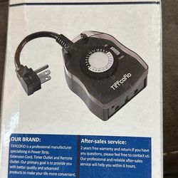 Tiffcofio Weatherproof Outdoor Timer Outlet