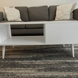 Modern Coffee Table with Storage – White – MUST SELL FAST