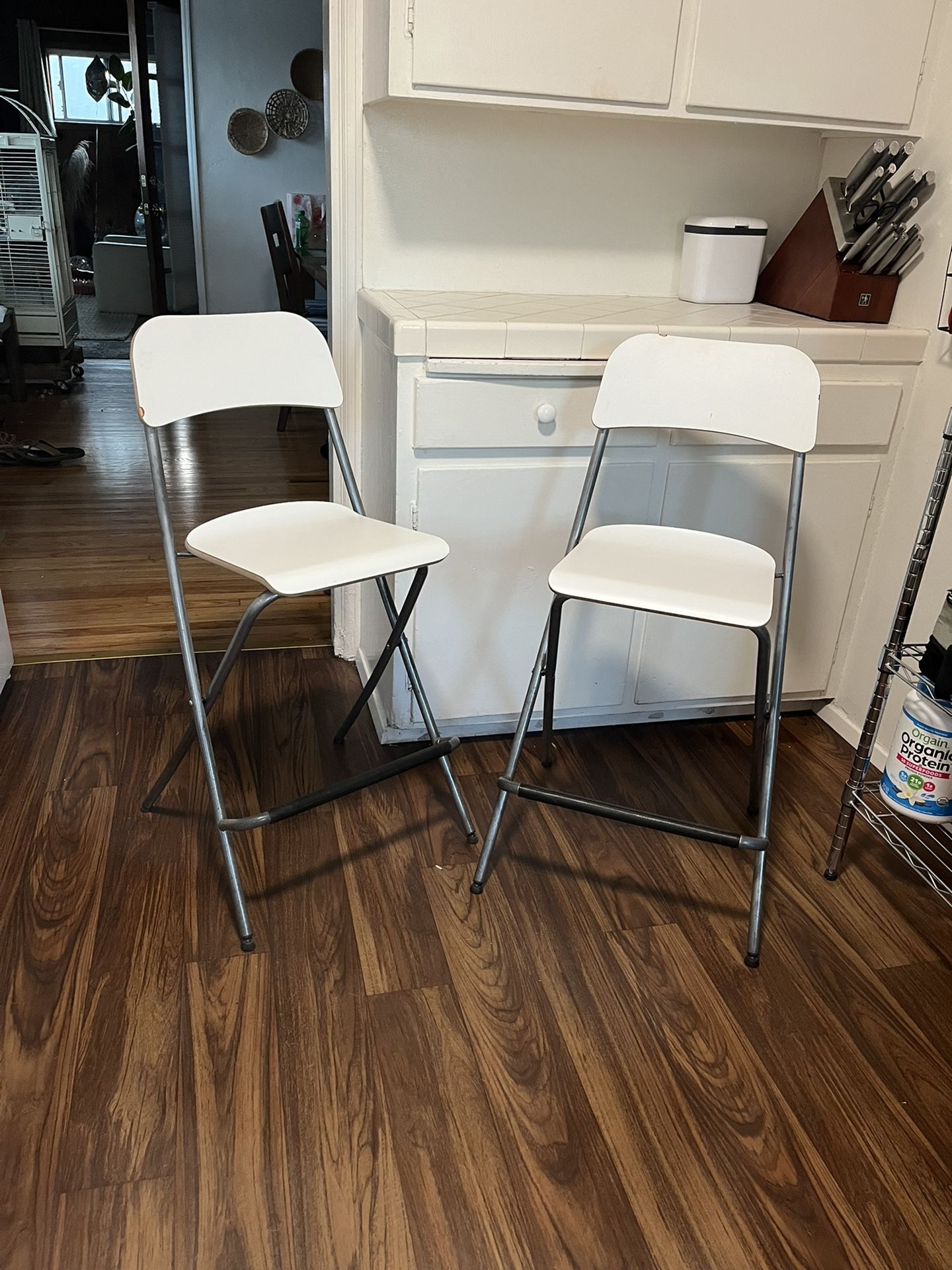Ikea Franklin Bar Stool White High Chair Foldable