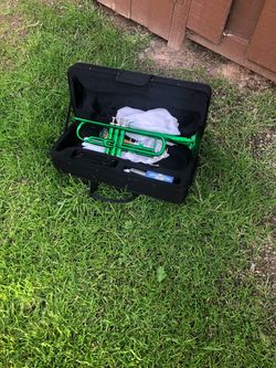 Green Trumpet with Hard Case