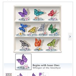 Blake Jensen Crystalline Butterfly Figurines And Display