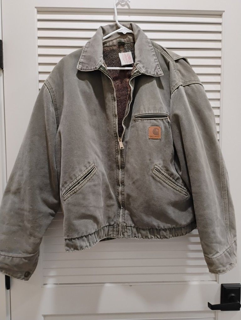 1996 Carhartt Detroit Jacket. JB0866 Olive Green