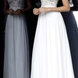 Jovani - Long Lace Bodice A- NWT) Line Dress