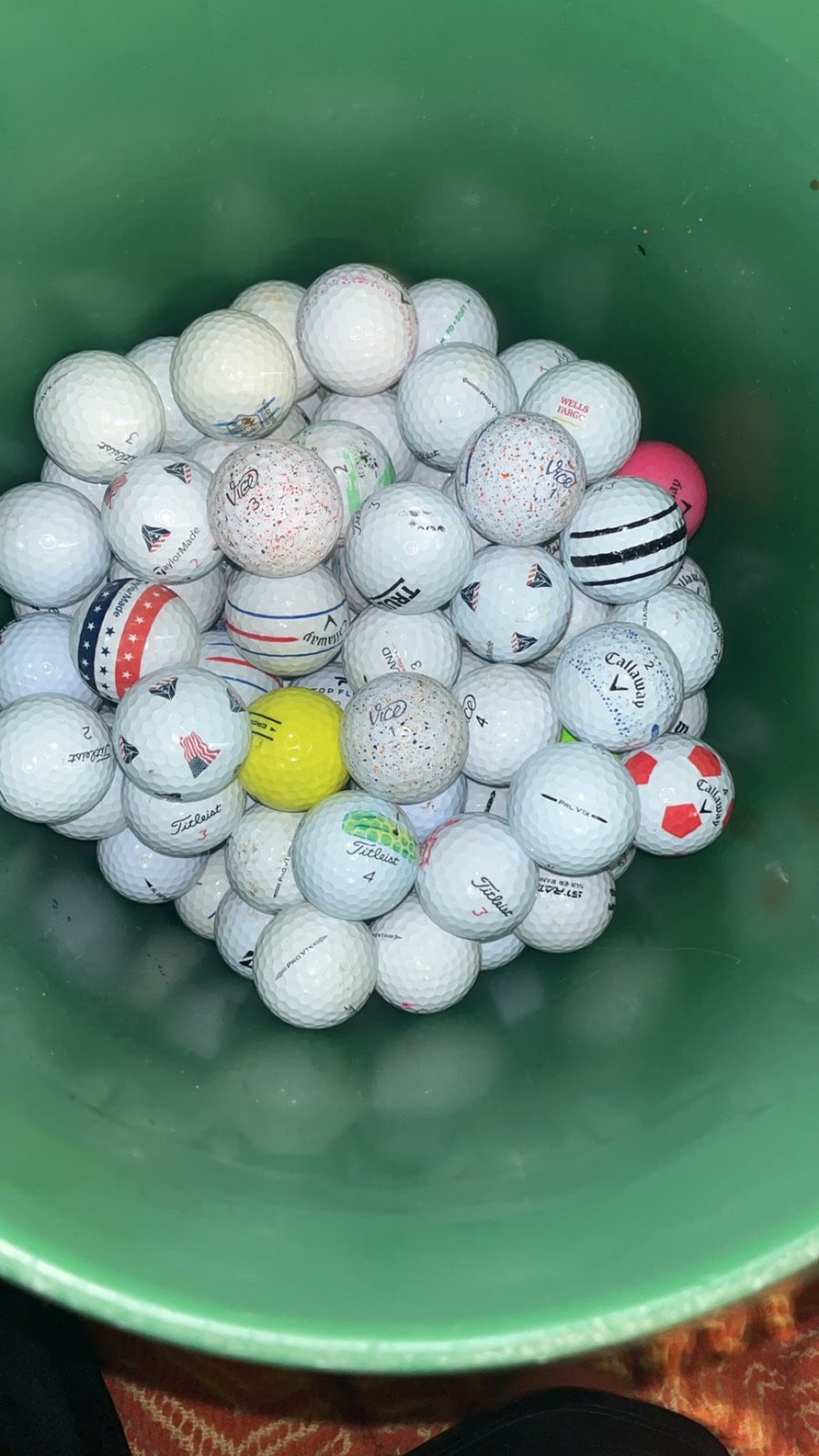 155 one use/brand new conditioned golf balls. 