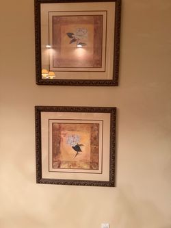 Set of 4 Framed Floral Art Prints