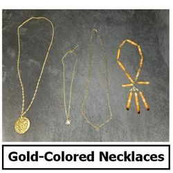 Vintage gold-colored necklaces