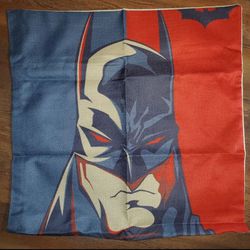 Batman Red & Blue Throw Pillow Cover