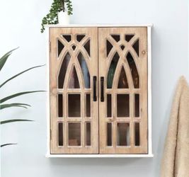 8.27 in. W x 18.9 in. D x 23.6 in. H Brown Bathroom Storage Wall Cabinet