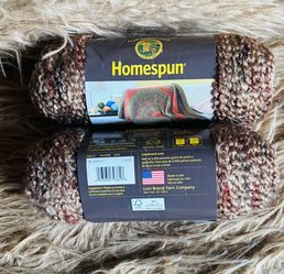 Homespun Yarn Color Barley by Lion Brand Discontinue Yarn New