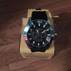 Invicta Chronograph Watch Black Silicone