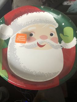 Santa Christmas Plates
