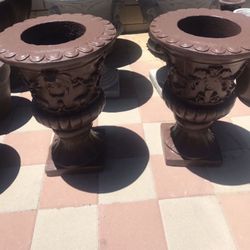 New Flower Pots Made Out Of Cement Perfect Gift 