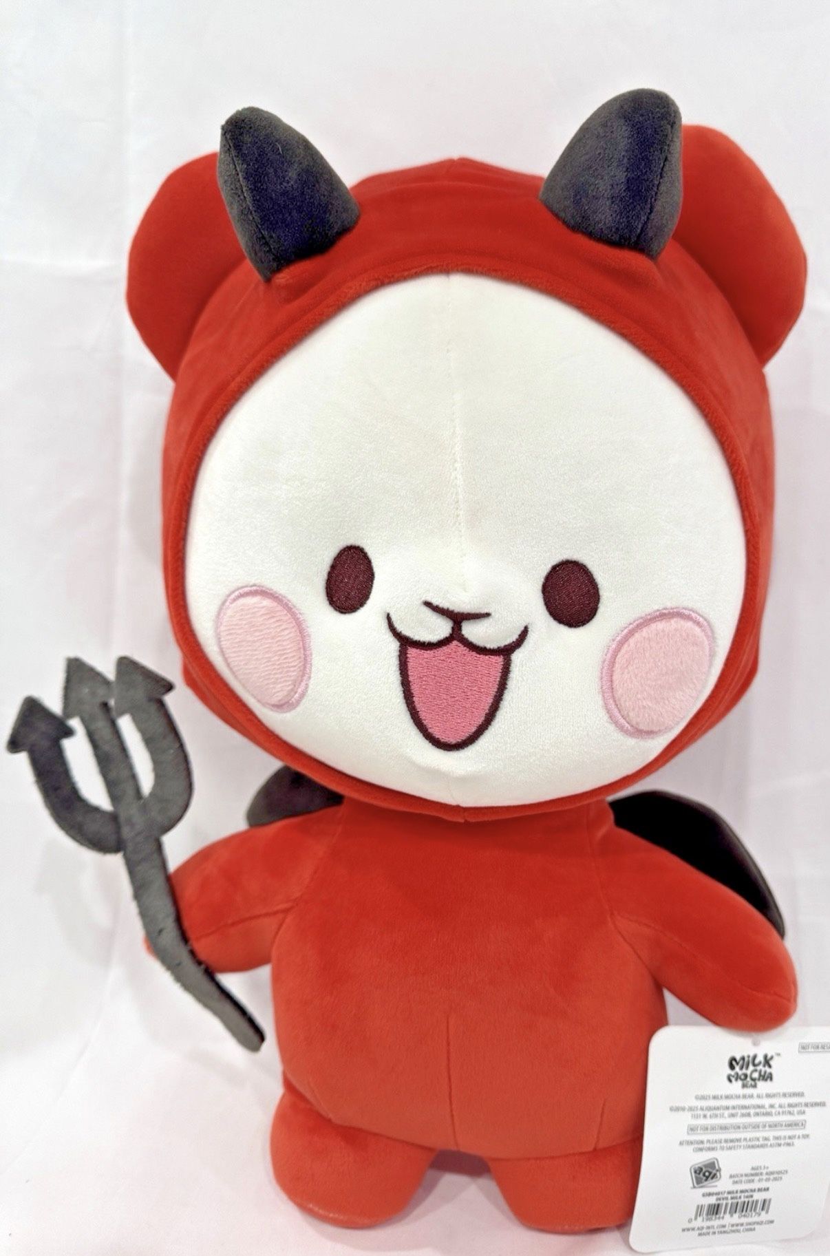Milk Mocha Bear Devil Milk Plush Red Costume 14 Inch
