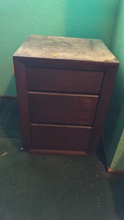 2 wooden file cabinets