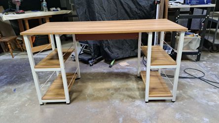 Desk - Metal frame and wood top