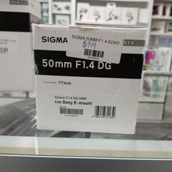 Sigma 50mm F1.4 DG For Sony ☆ 4 Year Sigma Warranty ☆