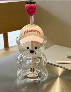Starbucks Pink Bearista Glass Cup