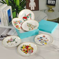 Tiffany & Co. Holiday Set Of Six With Christmas Theme