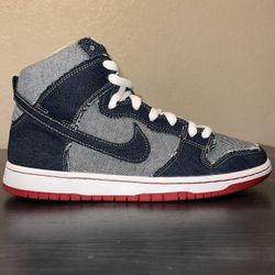 Mens Nike SB Dunk High ‘Reese Forbes Denim’ Size 9
