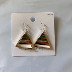 Limited Time:$3 Pairs Americans Style temperament painted triangle Earrings