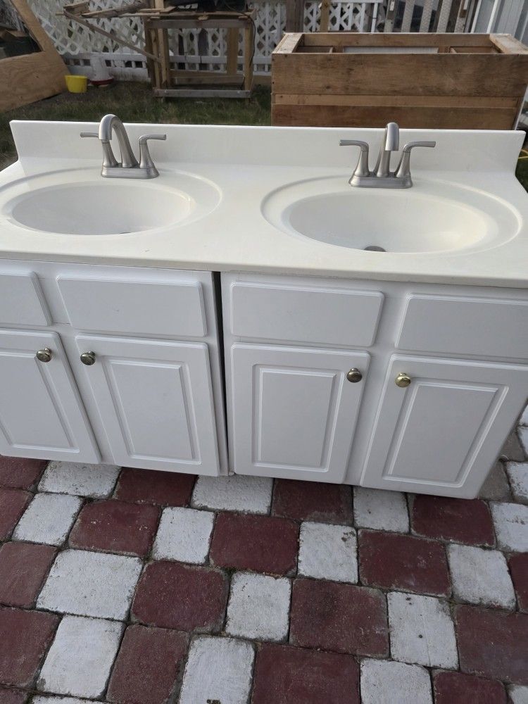 A Nice Cabinet With Double Sink 54x21x30 