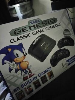 Sega Genesis console plus 2 wireless Bluetooth wireless remote controls plus 80 games