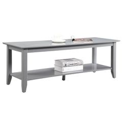New in Box High Quality Grey Solid Wood Coffee Table