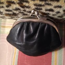 Change Purse, Italy leather W/Brass
