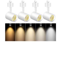 VANoopee 5-Color LED Track Lighting Heads H Type Track Light Heads Dimmable, 2000K 3000K 4000K 5000K 6000K Adjustable, Flicker Free CRI90+ 24° 10W 800
