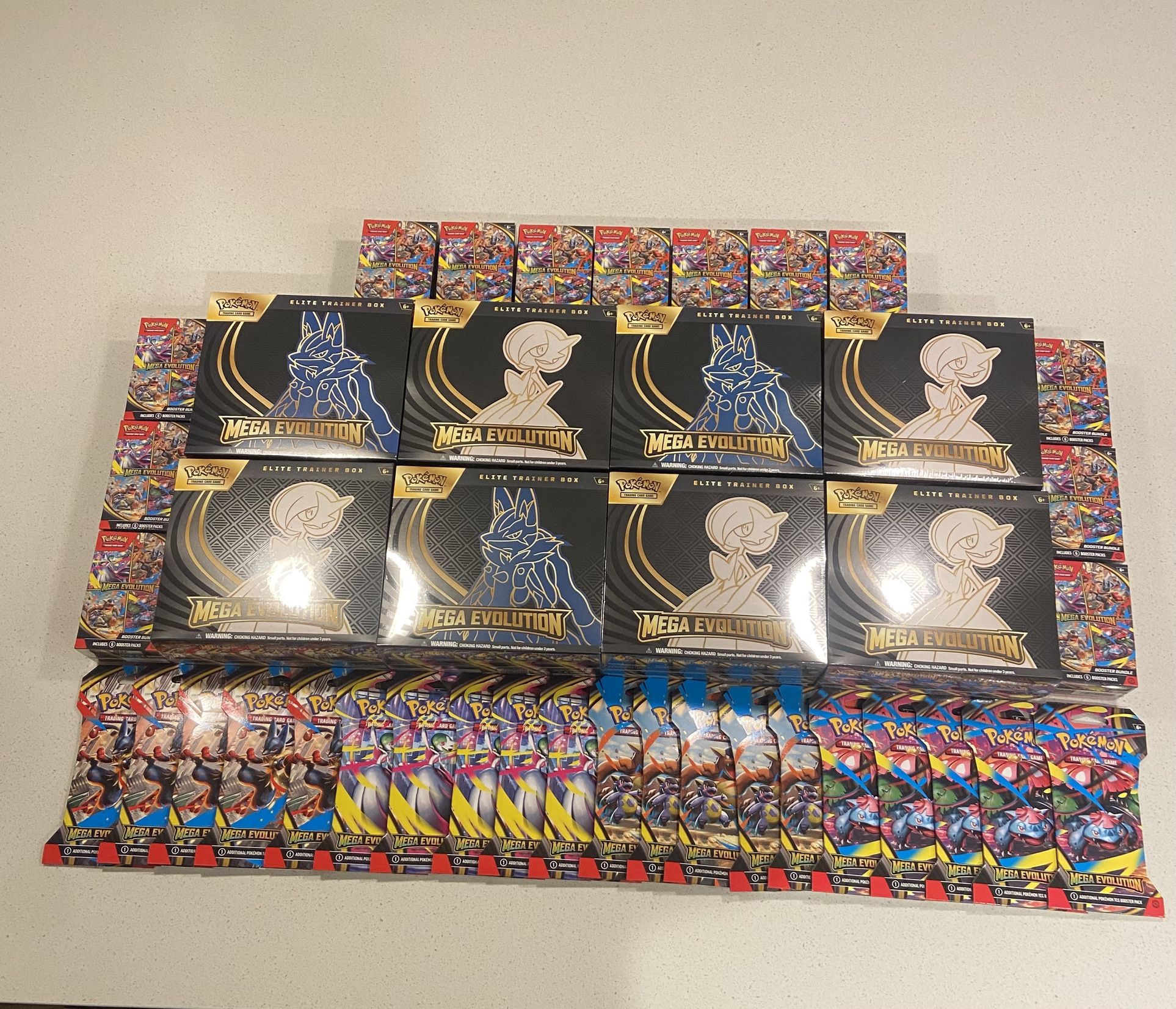 Mega Evolution ETB, Booster Bundles, And Sleeved Packs