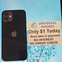 Apple IPhone 12 64gb  UNLOCKED . NO CREDIT CHECK $1 DOWN PAYMENT OPTION  3 Months Warranty * 30 Days Return *