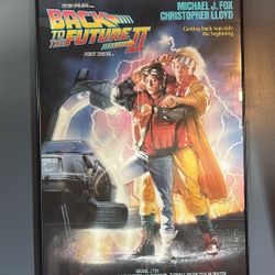 Steven Spielberg‘, Back To The Future Part Two Movie Poster Framed And Signed By Drew 1989
