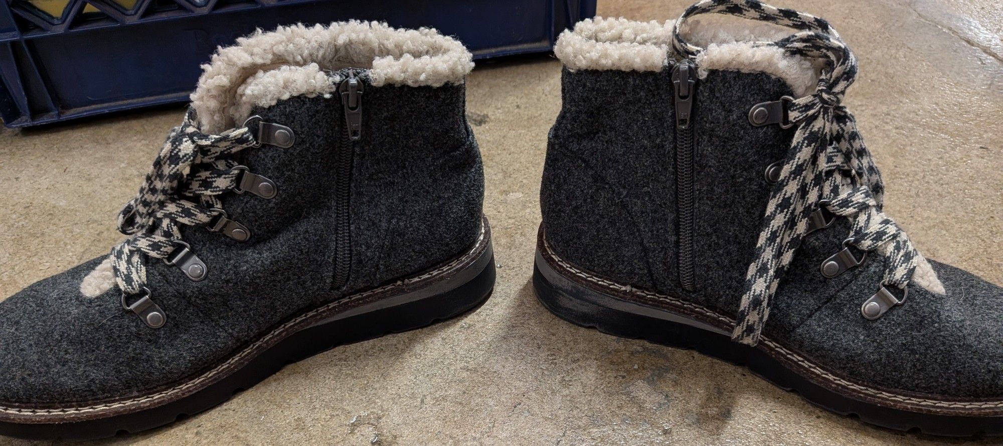 Steve Madden Women's Hiker Wedge Lace Up Boots