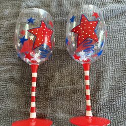 4th Of July Glasses ,, Set Of 4 ,,, $2 Dollars Each 